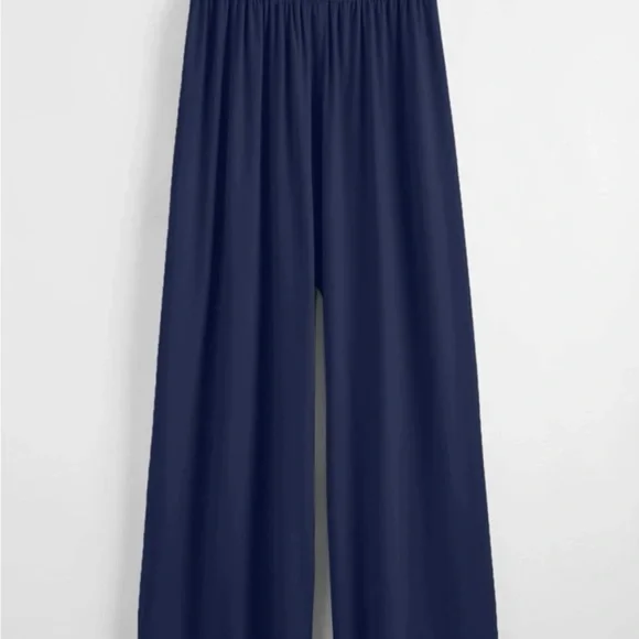Shein Mulvari Single Button Wide Leg Pants - Picture 2 of 3